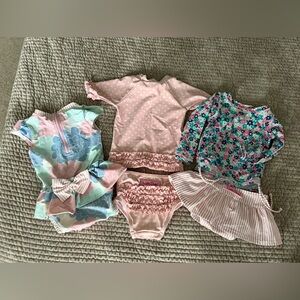 Ruffle Butts swimsuit bundle, 18-24m w/matching hat